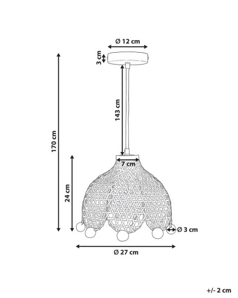 Lampa wisząca MANYAME Rattan Naturalny