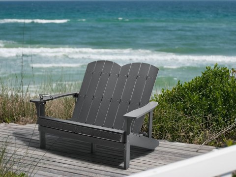 Ławka ogrodowa ADIRONDACK 125 cm Ciemnoszary