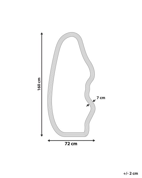 Lustro ścienne ROCLES 72 cm 160 cm Ciemnozielony