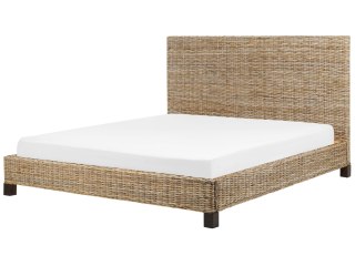 Łóżko Rattan SALBRIS 180 x 200 cm Naturalny