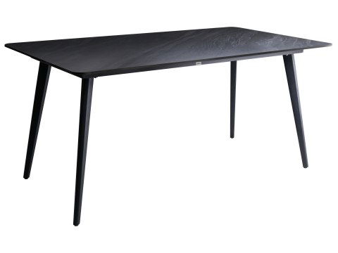 Stół ogrodowy RODALLO 160 cm 90 cm Kamień Czarny marmur