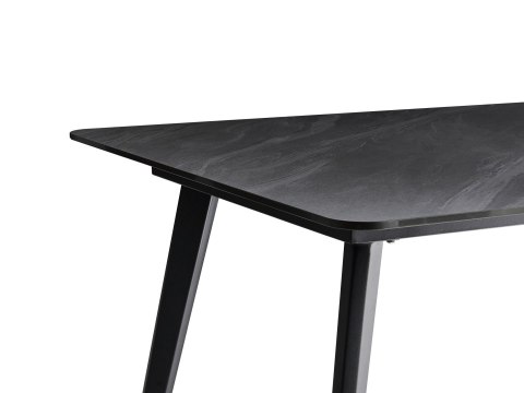 Stół ogrodowy RODALLO 160 cm 90 cm Kamień Czarny marmur