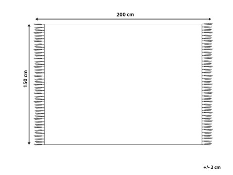 Koc VELLA 150 x 200 cm Złamana biel