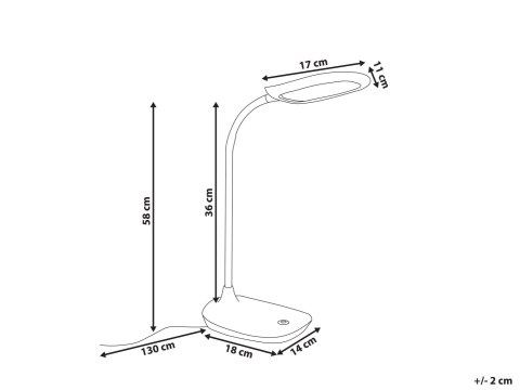 Lampa biurkowa LED HYDRA Ze ściemniaczem Czarny