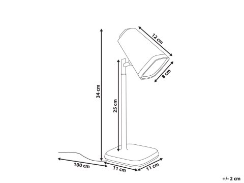 Lampa biurkowa LED MUSCA Ze ściemniaczem Biały