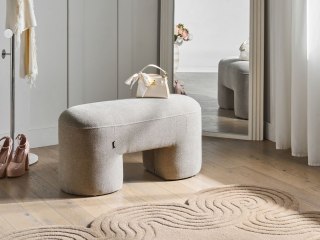 Ławka DECORAH Boucle Jasnobeżowy