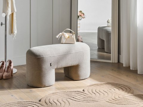 Ławka DECORAH Boucle Jasnobeżowy