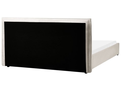Łóżko wodne Welur LAVAUR 180 x 200 cm Beżowoszary