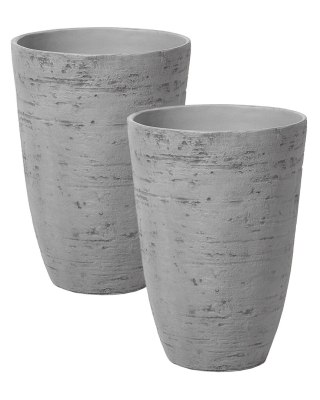 Zestaw 2 doniczek CAMIA 35 cm Szary
