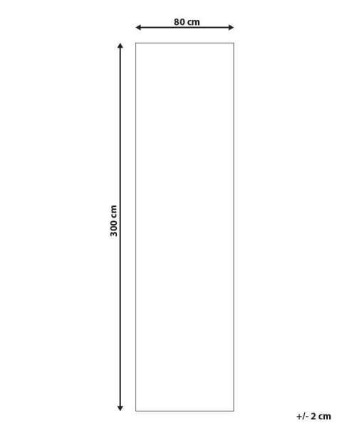 Dywan GONDIA Jasnobeżowy 80 x 300 cm Juta