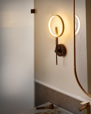 Lampa ścienna LED SAMBRE Metal Złoty Czarny