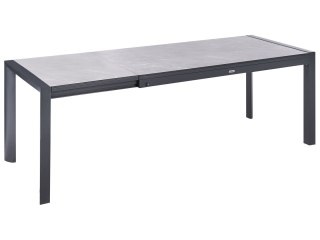 Stół ogrodowy rozkładany BINASCO 160/220 cm 90 cm Imitacja kamienia Szary