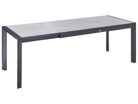 Stół ogrodowy rozkładany BINASCO 160/220 cm 90 cm Imitacja kamienia Szary