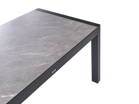 Stół ogrodowy rozkładany BINASCO 160/220 cm 90 cm Imitacja kamienia Szary