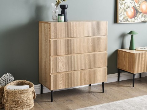 Komoda 4 szuflady BLYTHE Jesion naturalny