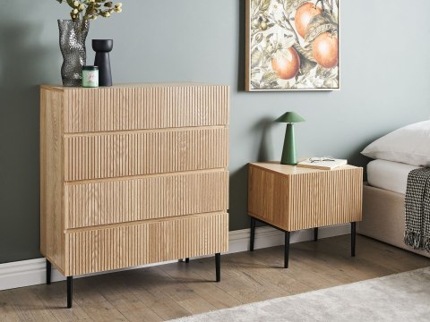 Komoda 4 szuflady BLYTHE Jesion naturalny
