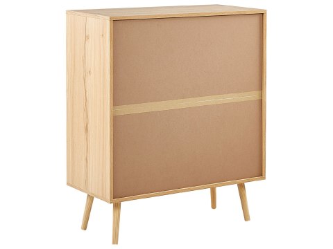 Komoda 4 szuflady PEROTE Rattan Jasnobrązowy