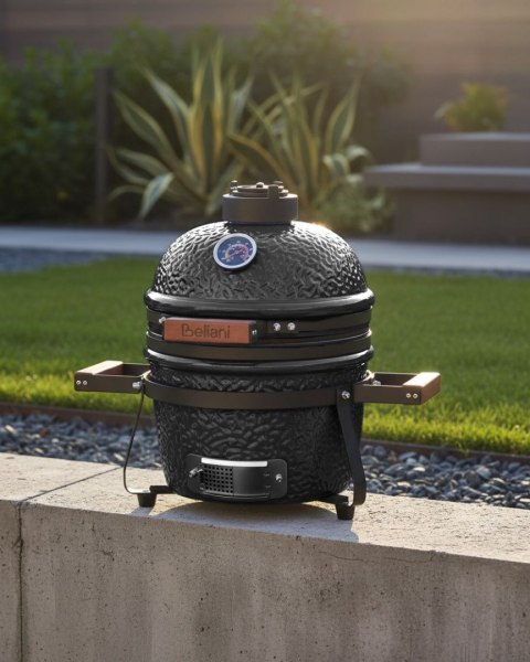 Mini grill węglowy KAMADO Ceramika Czarny