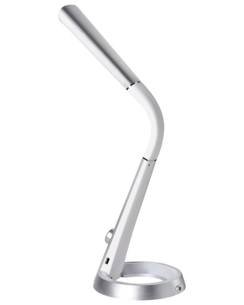 Lampa biurkowa LED CANOPUS Z portem USB Srebrny