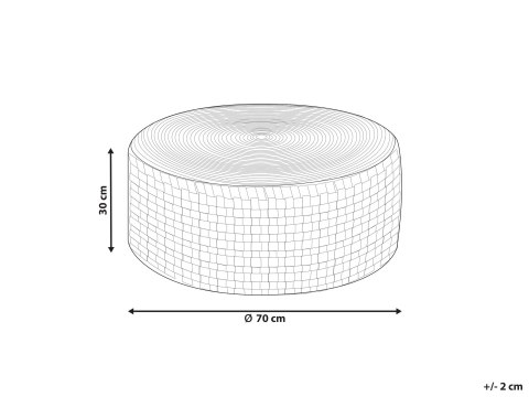 Puf ogrodowy ⌀ 70 cm beżowy MITHI