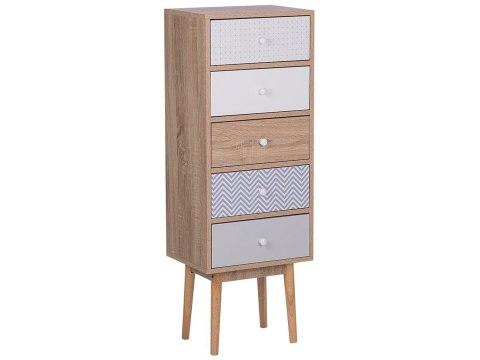 Komoda 5 szuflad FOLEY Kolorowy
