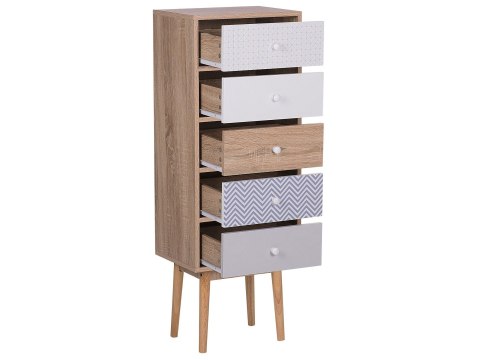 Komoda 5 szuflad FOLEY Kolorowy