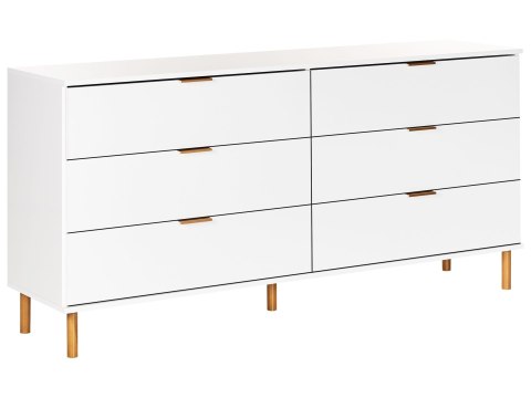 Komoda 6 szuflad WALPOLE Biały