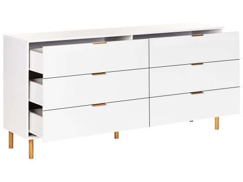 Komoda 6 szuflad WALPOLE Biały