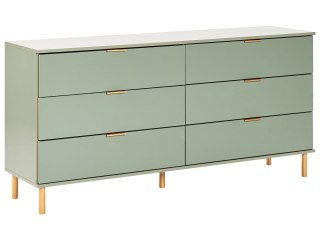 Komoda 6 szuflad WALPOLE Zielony