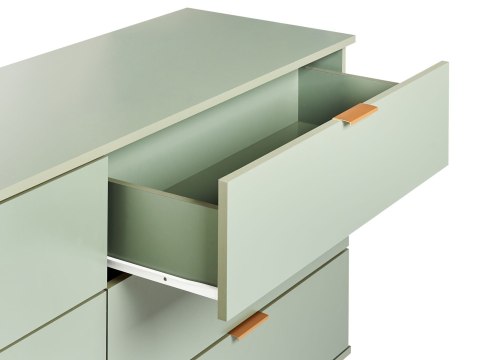 Komoda 6 szuflad WALPOLE Zielony