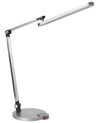 Lampa biurkowa LED CAROY Z ładowarką indukcyjną Szary