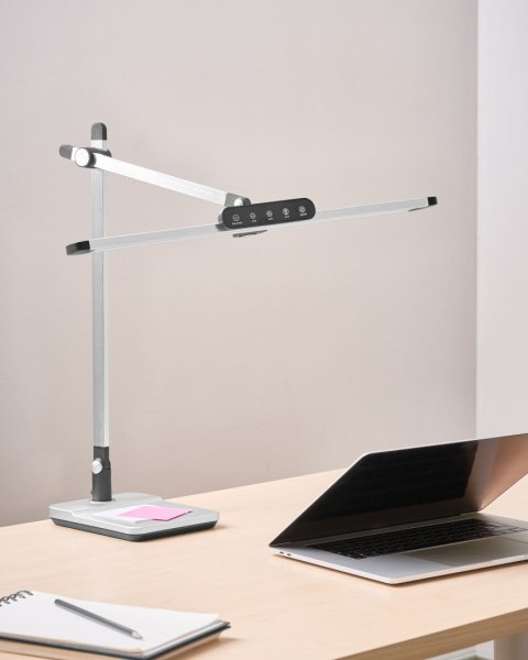 Lampa biurkowa LED SERPENS Ze ściemniaczem Srebrny