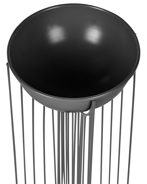 Zestaw 2 doniczek na nóżkach FICARIA Metal 22 cm Czarny