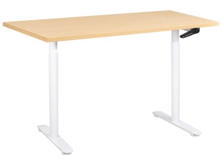 Biurko regulowane manualnie DESTINAS Jasny brąz/ biały 120 cm 60 cm