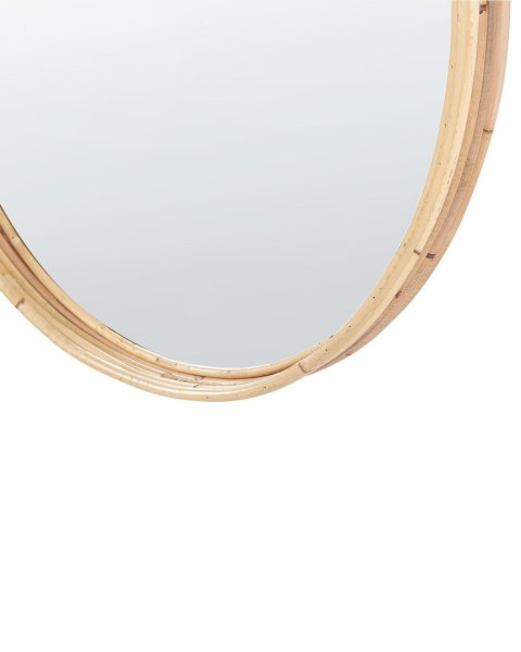 Lustro ścienne BARUNG 60 cm 60 cm Rattan Naturalny Beżowy