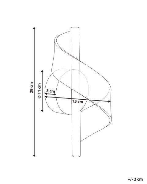 Lampa ścienna LED SARELA Metal Czarny
