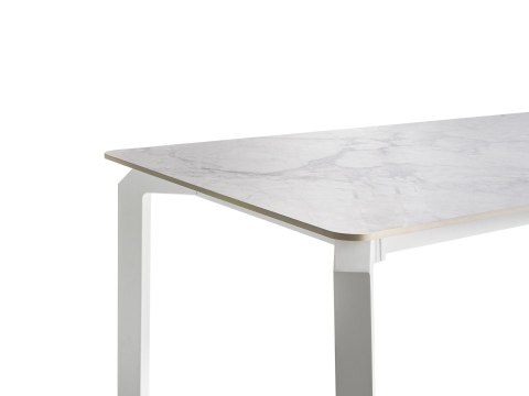 Stół ogrodowy FELETTO 180 cm 90 cm Kamień Biały marmur