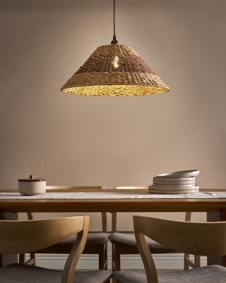 Lampa wisząca BANCAL Papierowa plecionka Naturalny