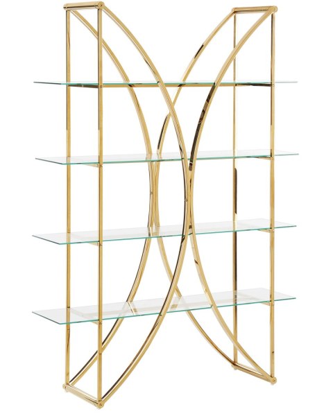 Regał 4 półki HOLLOW Metal 175 cm Złoty