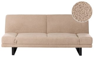 Sofa rozkładana dla 2 osób YORK Boucle Piaskowy