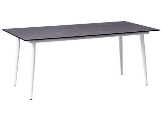 Stół ogrodowy TOLENTINO 180 cm 90 cm Efekt marmuru Szary marmur