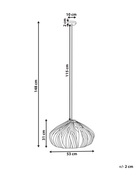 Lampa wisząca PASOS Hiacynt wodny Naturalny