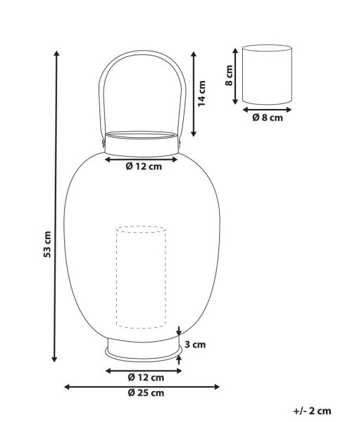 Lampion LANTAU Metal 40 cm Złoty