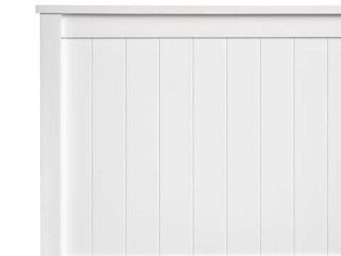 Łóżko z pojemnikiem Drewno sosnowe LAMBRES 140 x 200 cm Biały