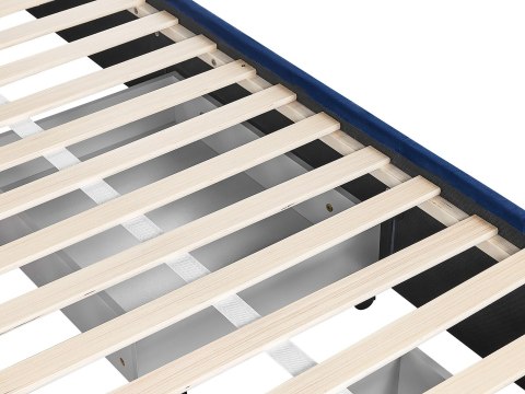 Łóżko z szufladami Welur LIEVIN 140 x 200 cm Granatowy