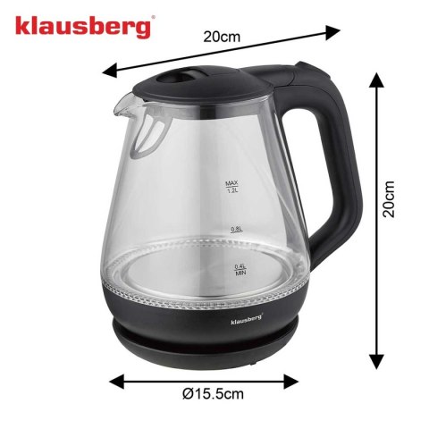Czajnik Elektryczny Szklany 1,2l Klausberg Kb-9003 Led