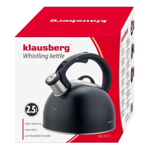 CZAJNIK STALOWY Z GWIZDKIEM 2,5L KLAUSBERG KB-7911