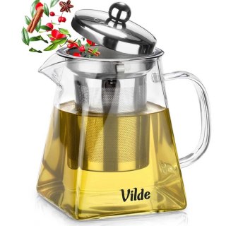 Dzbanek Szklany 490ml Z Zaparzaczem Do Herbaty Ziół 259411