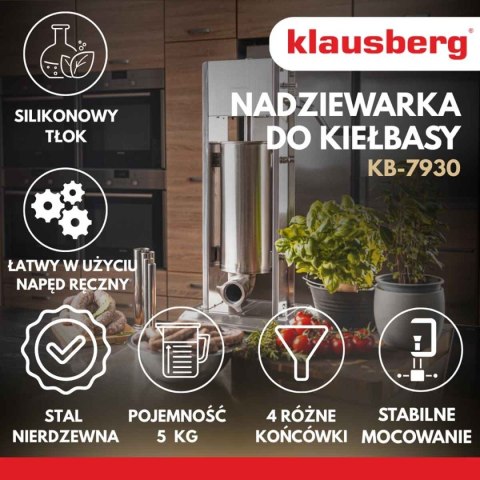 Profesjonalna Nadziewarka Do Kiełbasy 5kg Klausberg Kb-7930