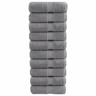 Ręczniczki premium, SOLUND, 10 szt., szare, 30x50 cm, 600 g/m² Lumarko!